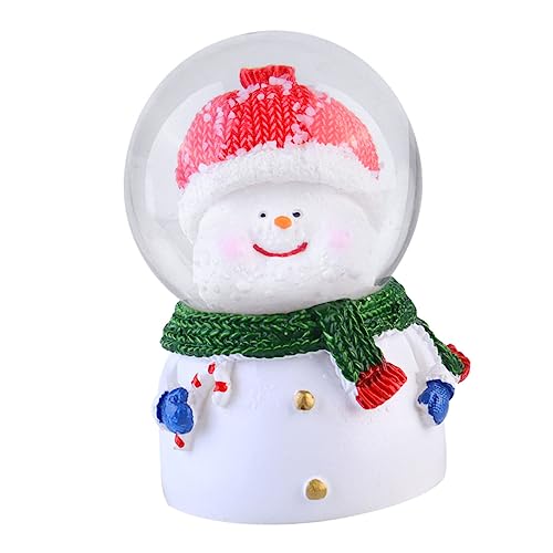 KONTONTY 1pc Festive Decor Crafted Resin Snowman Led Lights Decorative Christmas for Desktop Ornament Lovely Toy for Boys and Girls Holiday Atmosphere Unique