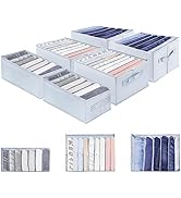 Organizer Cassetti Organizer Armadio Hinrey | 6 Scatole Pieghevoli Per Pantaloni E Maglie | Con Manico | 34x25x20 Cm Containers Per Abbigliamento