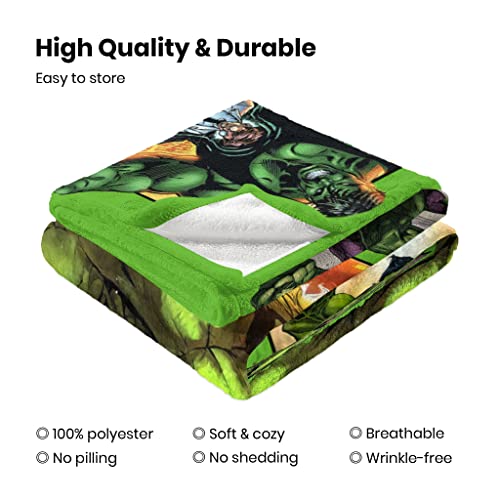 Super Hero Throw Blanket Ultra Soft Flannel Blanket Cozy Plush Bedding For Sofa Bed Living Room All Season 62" X 52" #TOP7