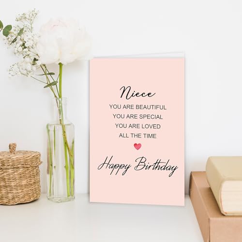 Missonemi MS-155-BH Loveing Niece Birthday Card, Happy Birthday Niece Greeting Card From Aunt Uncle thumb #5