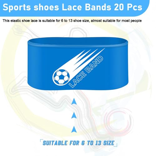Jecery Soccer Cleat Lace Cover Football Shoe Band Soccer Shoe Covers Football Cleat Bands Youth Adult for Season(Blue)