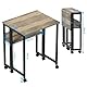 GreenForest Kleiner Schreibtisch Klappbar, 63 cm Klappschreibtisch mit Rollen, Einfache Montage Klappbarer Schreibtisch mit Stauraum, Home Office, Klapptisch, Sandeiche
