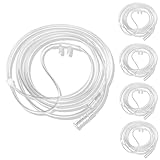 YONCOZY Soft Nasal Oxygen Cannula for Adult (5 Pack) - 7 Feet, Standard Connector, Kink Resistant, Lightweight Tubing for Comfortable Oxygen Delivery, White