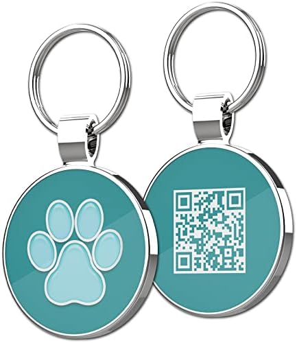 MYLUCKYTAG QR Code Pet ID Tags Dog Tags - Pet Online Profile - Scan QR Receive Instant Pet Location Alert Email