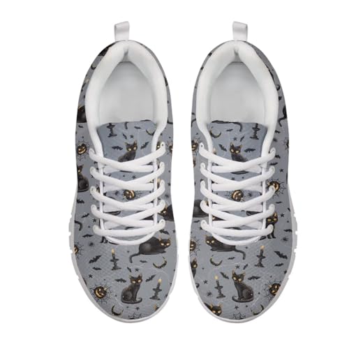 Forchrinse Halloween Sneakers for Women Men Breathable Lace Up Walking Shoes Casual Mesh Non Slip Tennis Shoes3