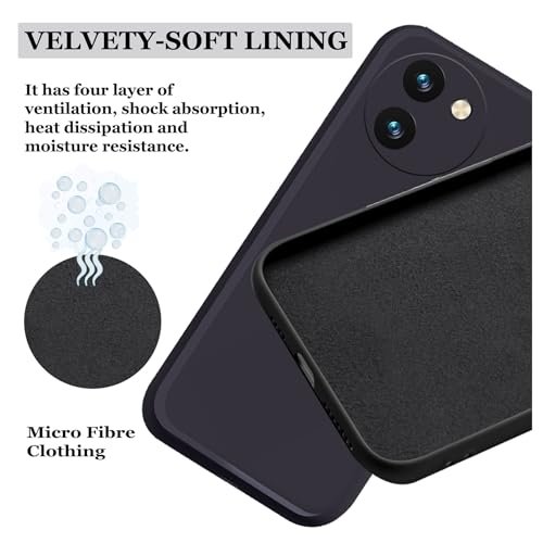 Image of A rtistque Back Cover Case for Vivo T3x 5G with Camera Protection | Shockproof TPU | Stylish Protective Design | Slim Fit | Ultra Matte | Vivo T3x 5G Back Cover - Black