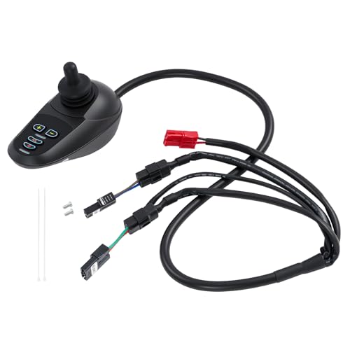 Joystick Contrôleur électrique 24 V 50 A, commande à 360°, 5 vitesses, frein de rampe, IPX3, protection de sécurité, télécommande jusqu'à 20 m pour...