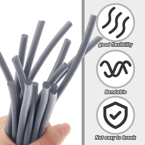 Image of Frienda Backer Rod Foam Rubber Caulk Saver Concrete Expansion Joint Filler Weather Strip Seal for Gaps and Joints (Grey,1 /4 Inch x 50 ft)