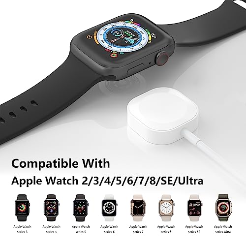 Miniatura 2 de Cargador de reloj compatible con Apple Watch, USB C mejorado de 3.3 pies, cable magnético de carga rápida para iWatch Series 9, 8, 7, 6, SE, SE2, 5,