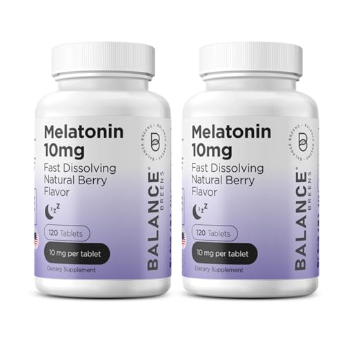 Balancebreens Melatonin 10mg Fast-Dissolve, 120 Tablets – Natural Sleep Aid