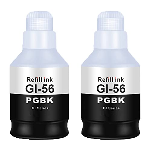 Molabel Compatible Ink Cartridge GI-56 GI-56BK (2Black) Replacement for Canon MAXIFY GX7050 GX6050 Cover