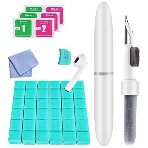Siumir Earbuds Cleaning Pen Kit Compatible with Airpods Bluetooth Earbuds Cleaning Putty Cleaning Cloth Wipes Cleaning Tools for Charging Case, Headphones Phone, Earbuds, Camera Cover