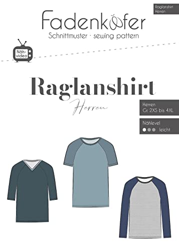 Papierschnittmuster Raglanshirt Herren