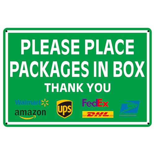 XIAOKAIYAN Delivery Signs for Packages,Please Leave Packages in Box Sign
