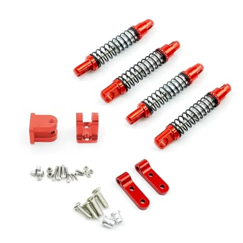 Amortisseurs suspension RC en métal rouge pour voiture WPL D12 D42