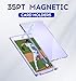 Basthalan 50ct Magnetic Card Holder, 35pt Single Touch, U-V Protectors Hard Plastic for Trading Cards, Magnet Case, Sports, Game, Football, Baseball