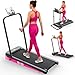 Walking Pad Treadmills with Incline,Under Desk Treadmill with Handrails Portable Running Machines with Adjustable Speed Remote and 3 Modes for Home Office,100KG Capacity