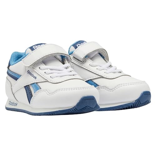 Reebok Royal Cl Jog 3.0 1v, Chaussures de Sport Garçon, ftwr white/batik blue/essential blue, 22 EU