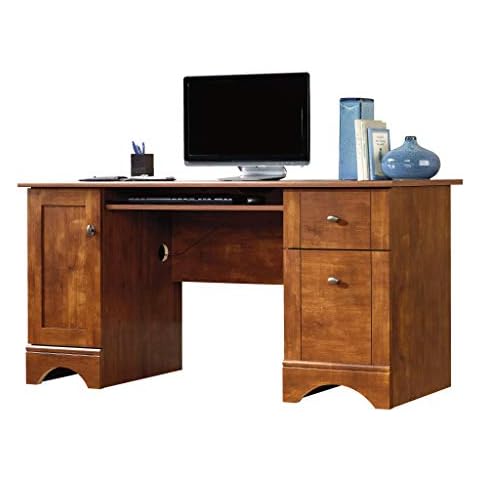Coaster Computer Desk with Keyboard Shelf and Storage Cover