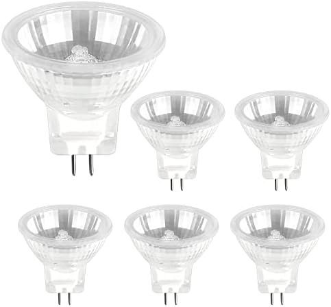 GU10 Halogen Spotlight bulbs 50W 230V 2700K Warn White Dimmable, 500LM MR16 Spotlight Bulbs 2 Pin, Downlight GU10 Halogen Bulb For Cabinet Lighting, Recessed Lighting, Exhibition Lighting, Pack of 6