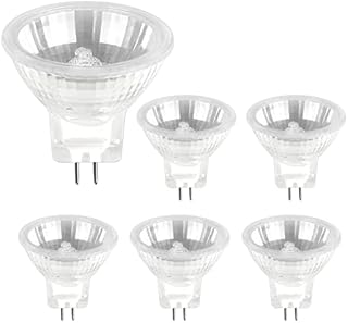 SCNNC MR11 GU4 Halogen Bulbs 20W 12V Dimmable, 250LM Warm White 2700K, GU4 Spotlight Bulbs 2 Pin MR11 for Cabinet Lighting, Landscape Lighting, Pack of 6