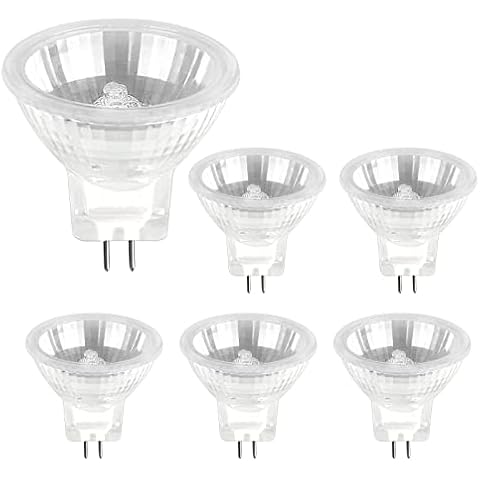 SCNNC MR11 GU4 Halogen Bulbs 20W 12V Dimmable, 250LM Warm White 2700K, GU4 Spotlight Bulbs 2 Pin MR11 for Cabinet Lighting, Landscape Lighting, Pack of 6 Cover