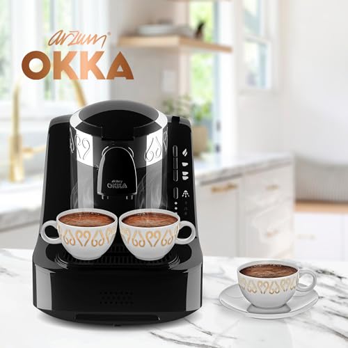 Arzum OK001 Automatic Turkish Coffee Machine, 710 W, 1 Liter, Black/Copper - Image 3