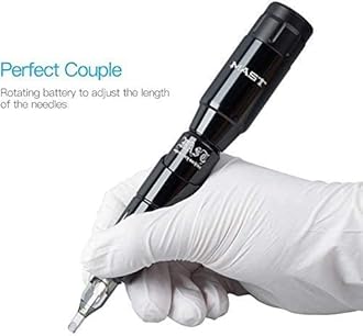 Mast Tattoo Kit Complete Tour Wireless Tattoo Machine Pen Rotary Tattoo Gun with 1200mAh Battery for Microblading, Cartridge Needles Included, Ideal for Tattoo Beginners