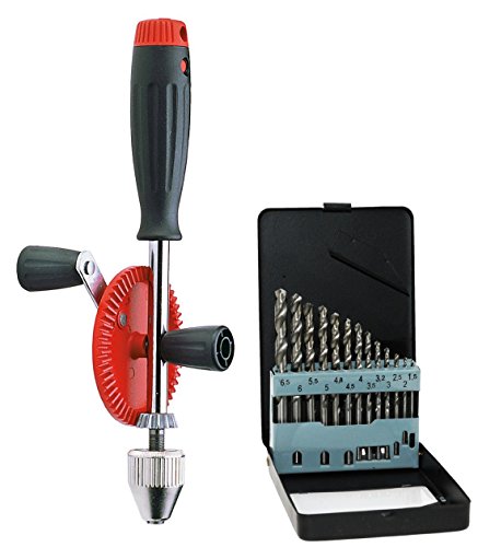 Corvus Hand-Bohrmaschine 600058 mit Bohrer-Satz 600059 2er Set
