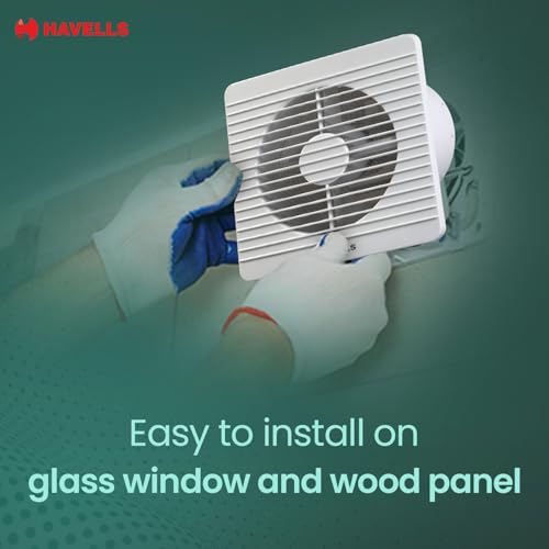 Image of Havells 200mm Ventil Air BLDC Exhaust Fan | Strong Air Suction, Rust Proof Body and Dust Protection Shutters | Suitable for Bathroom, Kitchen & Office, 2 Year Warranty | (Pack of 1, White)