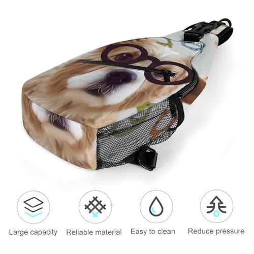 Mochila tipo sling deportiva casual unisex blanca miniatura 5