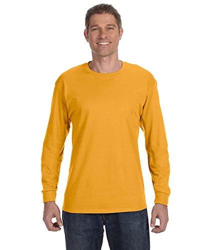 Gildan Heavy Cotton 5.3 oz. Long-Sleeve T-Shirt, Medium, Gold