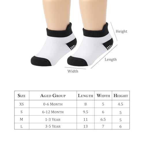 Image of MOMISY Baby Girl Boys children Non Slip Socks Toddlers Infant Warm Cotton Stretch Anti skid Socks-6 Pairs