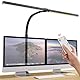 Tyonto 1300LM Doppelkopf Schreibtischlampe LED Dimmbar Fernbedienung, 24W 80CM Klemmbare Monitor Lampe Tischlampe Tageslichtlampe klemmbar desk für Homeoffice Schwenkarm,lamp bürolampe schreibtisch