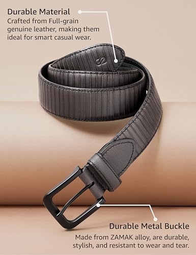 Image of Symbol Premium Men's Genuine Leather Casual Belt