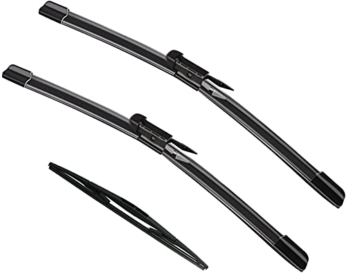 Image of 3 Wiper Blades Replacement for Ford Escape Windshield Wipers 20 inch+20 inch+12 inch | 2012-2008 ,Premium All-Seasons, Front and Rear,Replacement Original Equipment,(Set of 3) Pinch tab