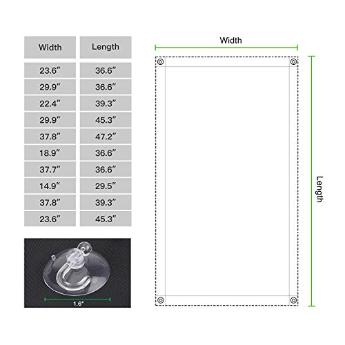 Johgee Blackout Curtains For Bedroom, Thermal Insulated Windows Shade Blinds 1 Pcs (Black 23.6"X45.3") #TOP7