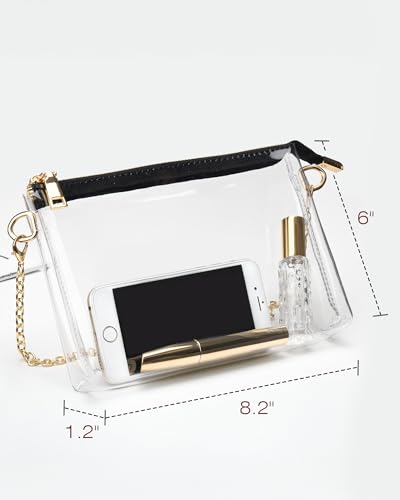 Image of Clear Purse for Women - Stadium Approved Crossbody Bag, Small Stadium Bag for Concerts & Sports Events