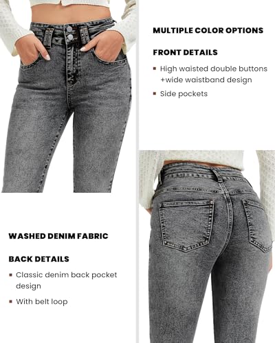 Womens Straight Leg Jeans High Waisted Pencil Pants Jean for Women Stretch Denim Pants3