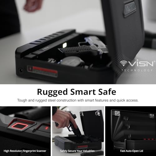 VAULTEK 10 Series Sub-Compact Quick Access Biometric Safe with ViSN Live Alerts, Rugged Construction, Auto-Open, & Anti-Theft Protection thumbnail 2