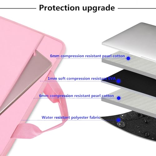 Image of Hseok Laptop Sleeve 13-14 Inch Case Briefcase Compatible with MacBook Neo Pro 14 M5 /M4 /M3 /M2 /M1, All Models 13.3 Mac Air /Pro, XPS 13 14, Most Popular 13 inch-14 inch Notebooks,P01K01