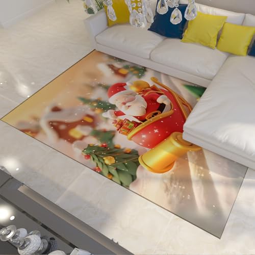 Tapis Père Noël antidérapant et ultra fin lavable en machine - 2
