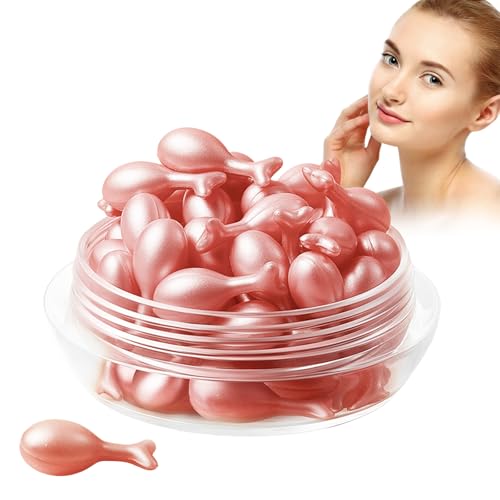 Cápsulas De Esencia Facial, 30 Piezas Suero De Cuidado Facial Antiarrugas Delicada Esencia Hidratante Y Rejuvenecedora, Reduce Las Arrugas，Las Líneas Finas Y El Envejecimiento (Rosas)
