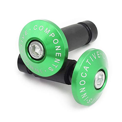 Universel Moto vélo 7/8' 22mm Embout Guidon CNC Extrémités de Guidon de Moto Poids Plug bouchon de guidon velo,Vert