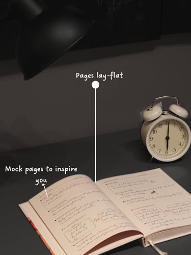 Image of THOUGHT PEN Wellness Daily Journal, Gratitude and Emotional Management, Undated, A5 Size, Hardcover, 21 Weeks, 244 pages, Illustrations, Weekly Activity, Guided Journal to Improve Thought Clarity and Keep Daily Record