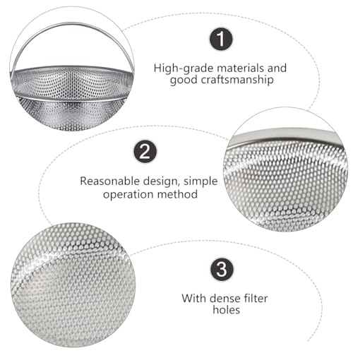 Colador para fregadero de cocina de acero inoxidable 110mm miniatura 3