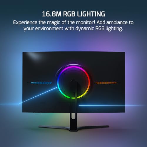 Image of GAMEPOWER T50 27 Inch 1500R Curved Gaming Monitor, 200Hz 1080p Display, Full HD, 0.5ms Response Time, VA Panel, FreeSync, HDR, 125% sRGB, RGB Backlight, Dual Speakers, Zero Frame, HDMI /DP