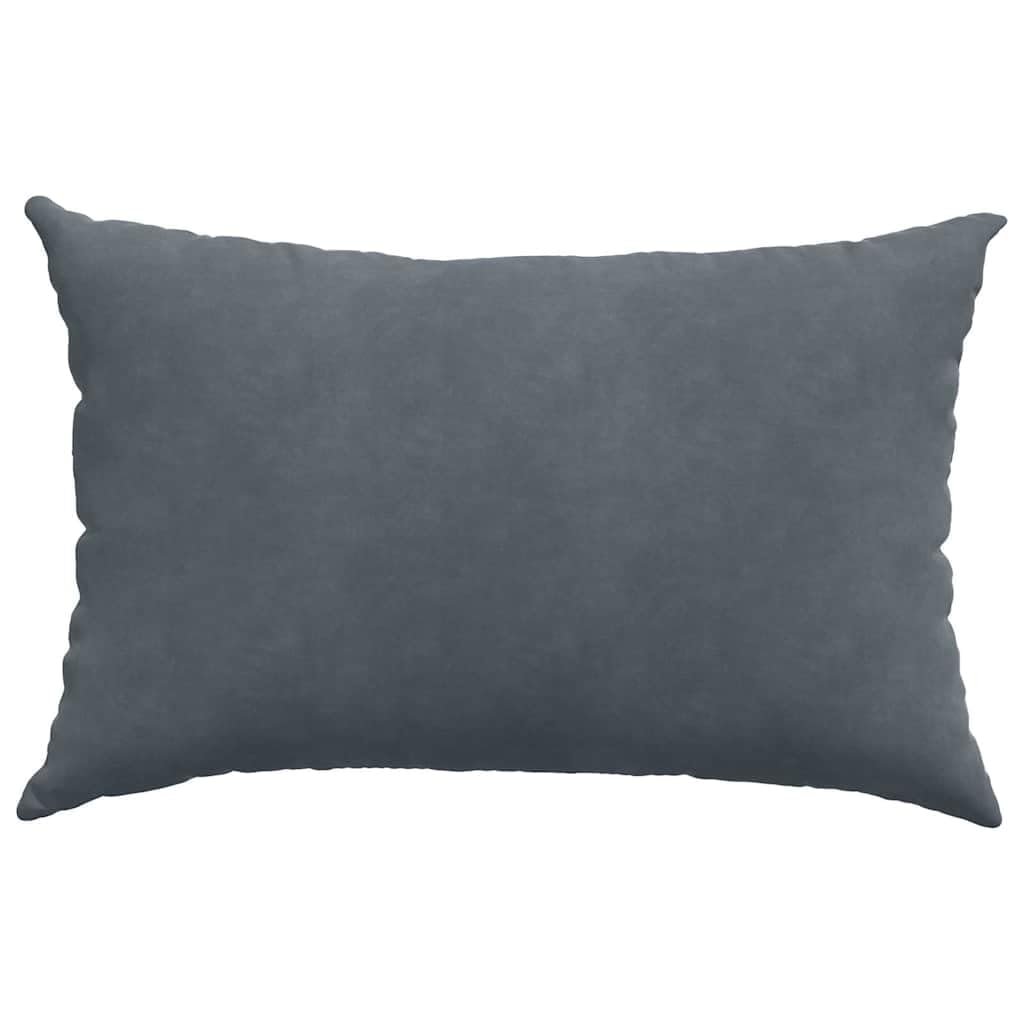 Juego de 2 fundas de cojín de pana con cremallera para sofá, silla, comedor y oficina, 60 x 40 cm, color gris oscuro