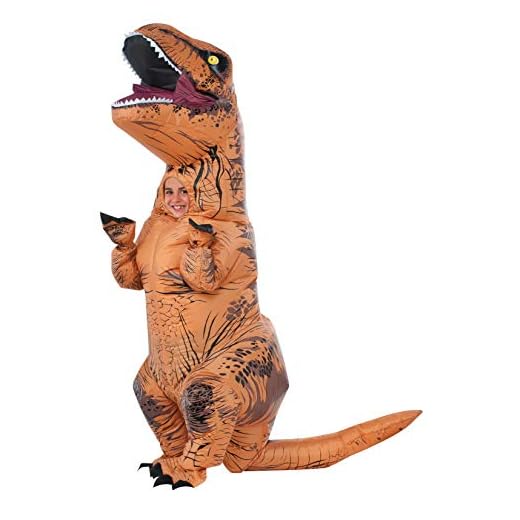 Jurassic World - Disfraz hinchable de dinosaurio T-Rex para niños, infantil Talla única (Rubie's 610821)