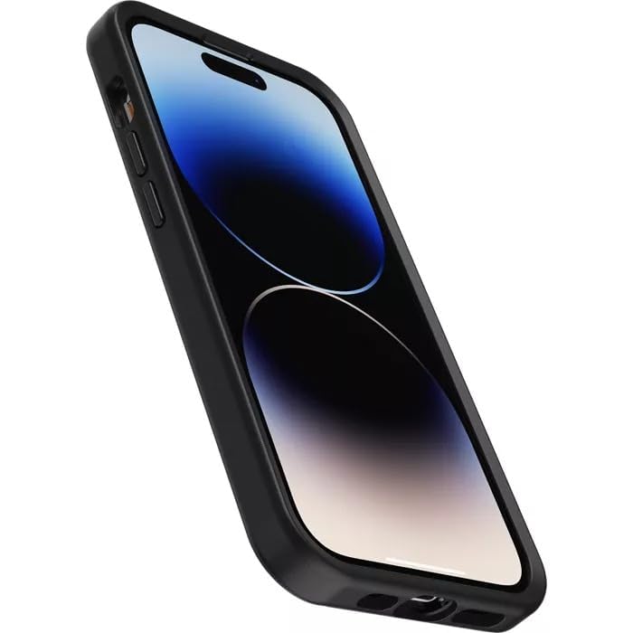 Image of OtterBox iPhone 14 Pro Max (ONLY) Symmetry Series+ Case - Black, Ultra-Sleek, Snaps to MagSafe, Raised Edges Protect Camera & Screen